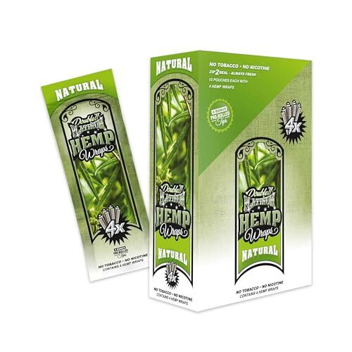 Platinum Wraps - Natural/Flavorless - 15 Pack Display - (60 Wraps/Tips)