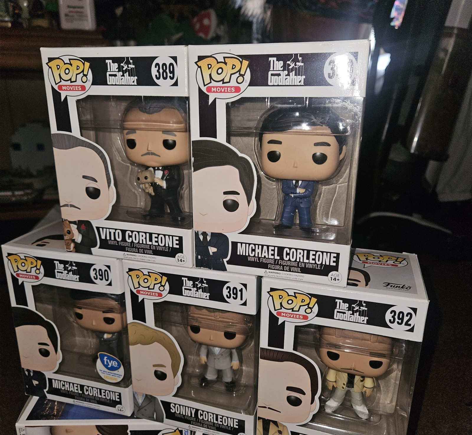 Funko Pop The Godfather Fredo Sonny Vito Michael Corleone 389 390 391 392 Set 5 Funko Pop The Godfather Fredo Sonny Vito Michael Corleone 389 390 391 392 Set 5