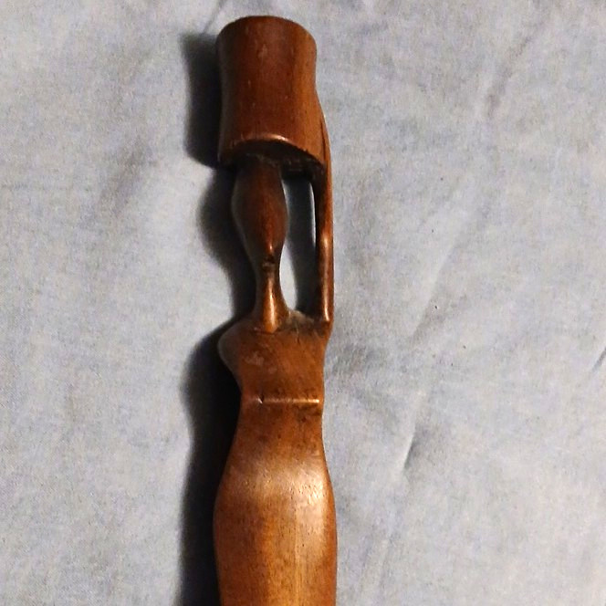 Handmade Carved Wooden Pacific Islands Figurine Statue with Figure Design
