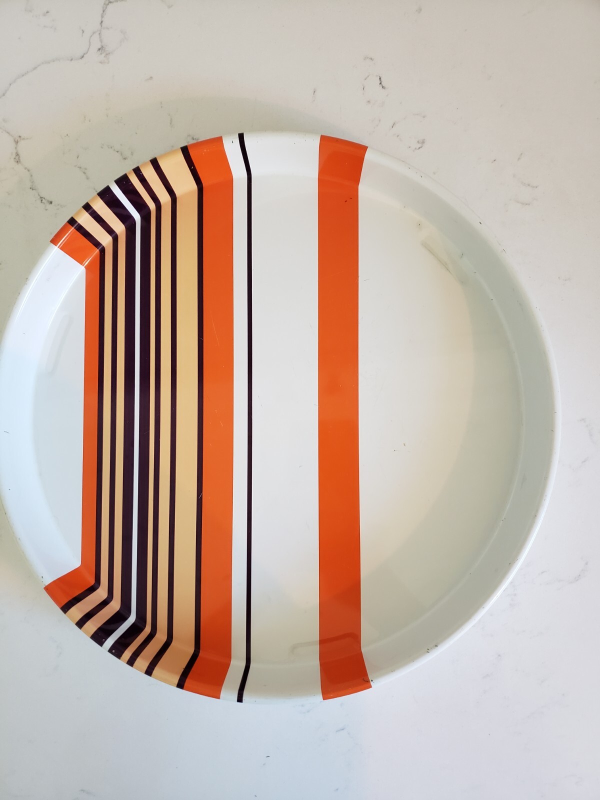 Vintage Laurids Lonborg Metal Tray Art Orange Dorthe Bruun Rasmussen DENMARK MCM