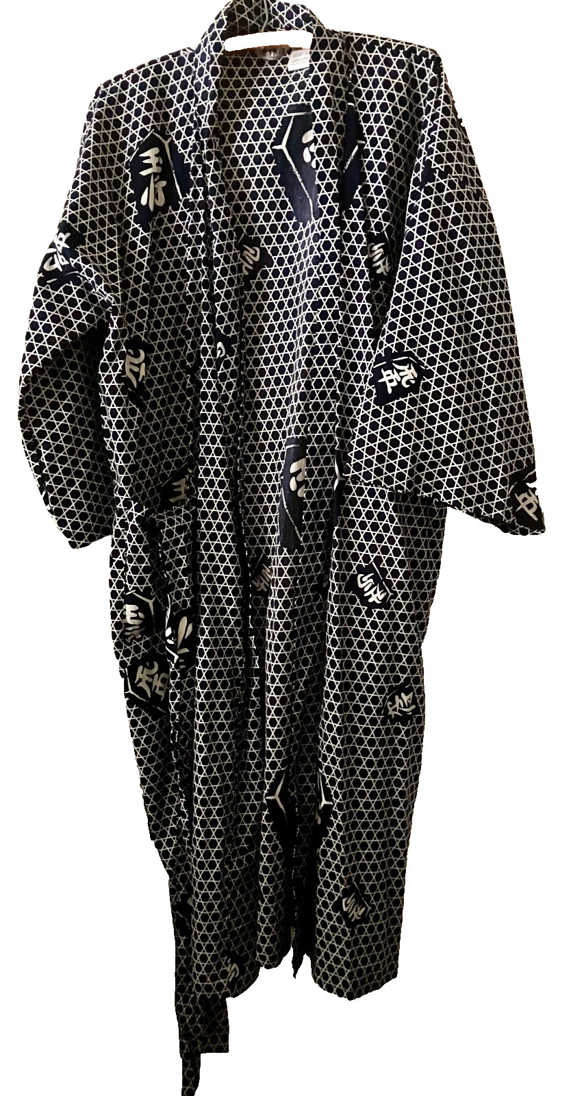 Vintage Juguemm Japanese Cotton Yukata Robe Demon Slayer Pattern Made In Japan