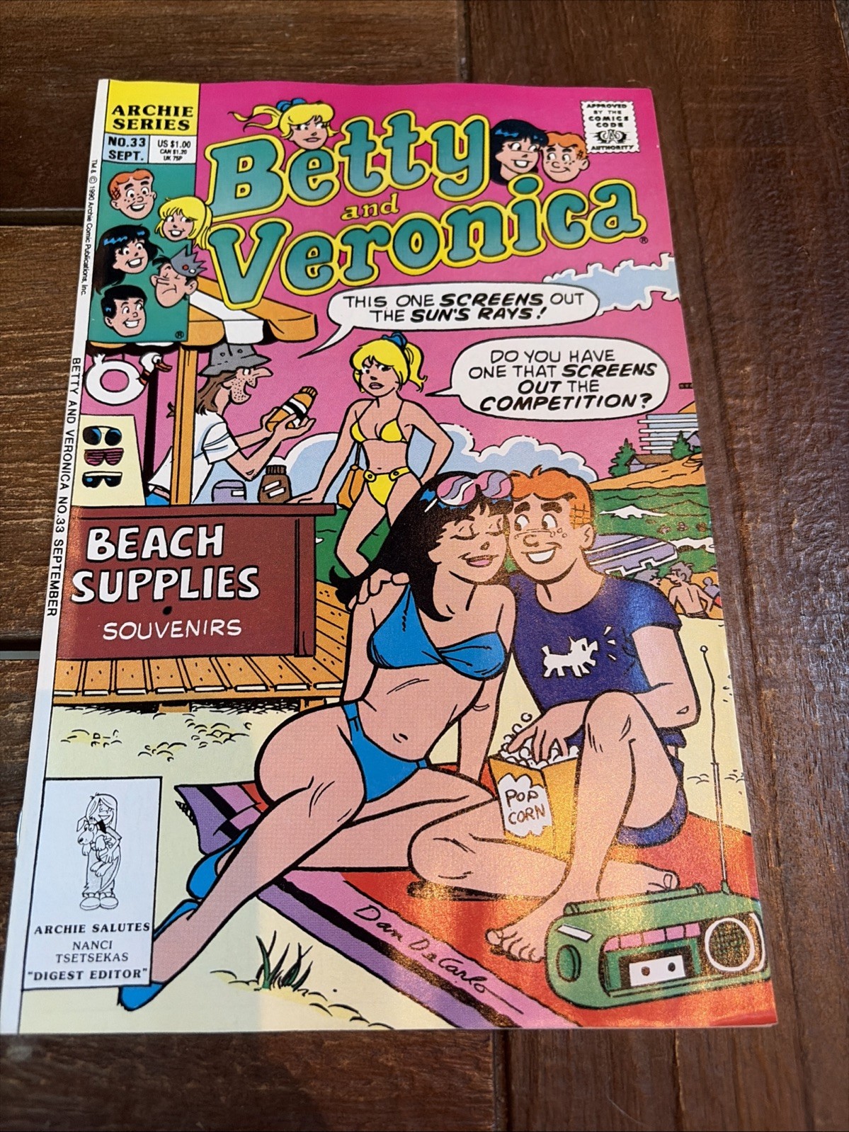 BETTY & VERONICA # 33 (1990), DAN DECARLO BIKINI COVER VG