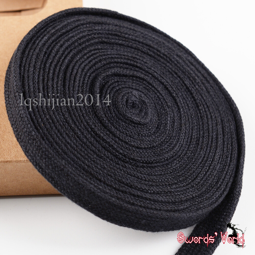 black cotton Ito Sageo handle wrapping Cord tsuka-ito 400 cm for Japanese sword black cotton Ito Sageo handle wrapping Cord tsuka-ito 400 cm for Japanese sword