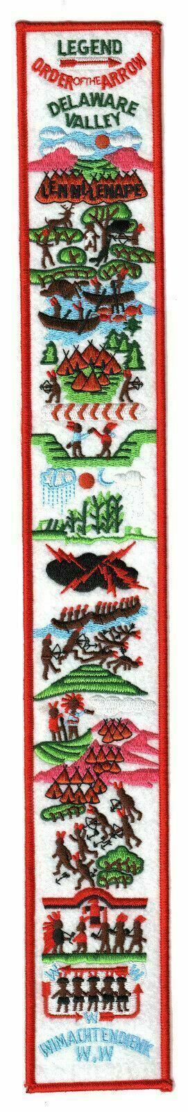 OA Legend Strip Red White Background Plastic Back Order of the Arrow Sash OA Legend Strip Red White Background Plastic Back Order of the Arrow Sash