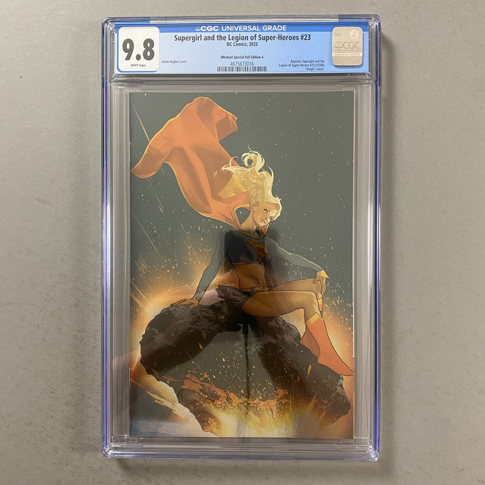 SUPERGIRL LEGION OF SUPERHEROES 23 HUGHES VIRGIN FOIL VARIANT CGC 9.8 (2023, DC)