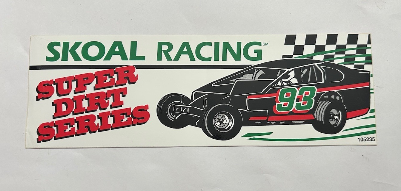 Vintage 1990’s Skoal Racing Super Dirt Series Vinyl Bumper Sticker