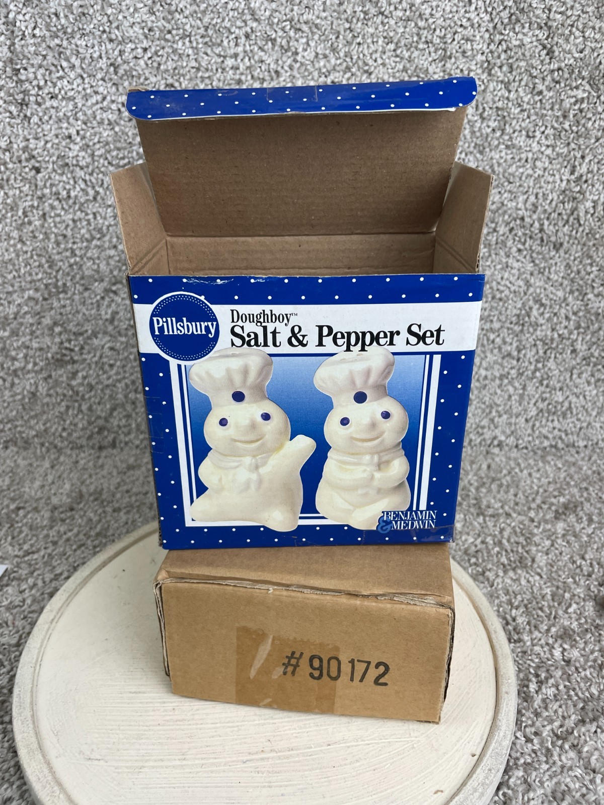 Vintage 1997 Pillsbury Doughboy Salt And Pepper Shaker Set Benjamin And Medwin