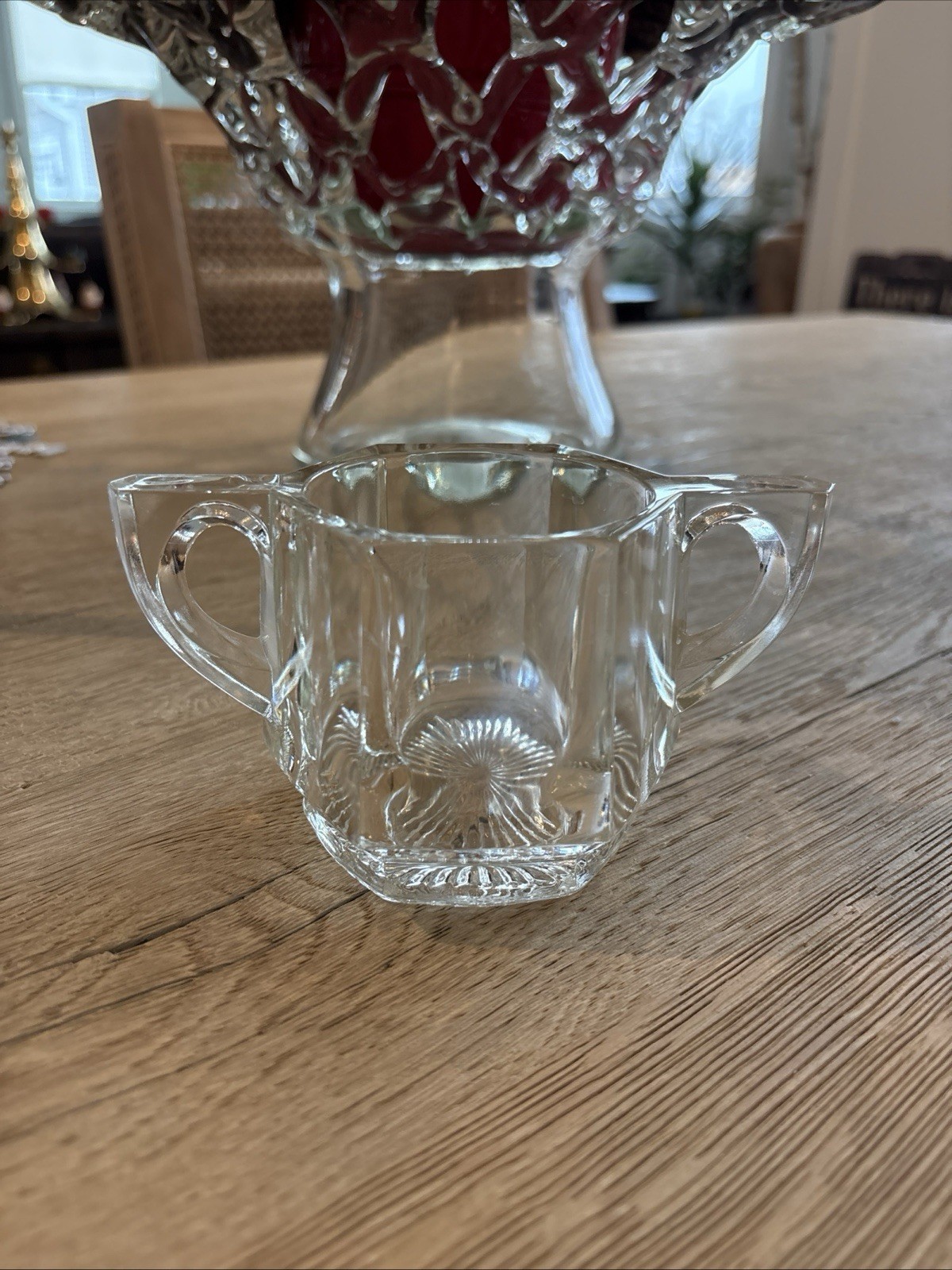 Vintage Heisey Wide Flat Panel (Stem #353) Open sugar Bowl