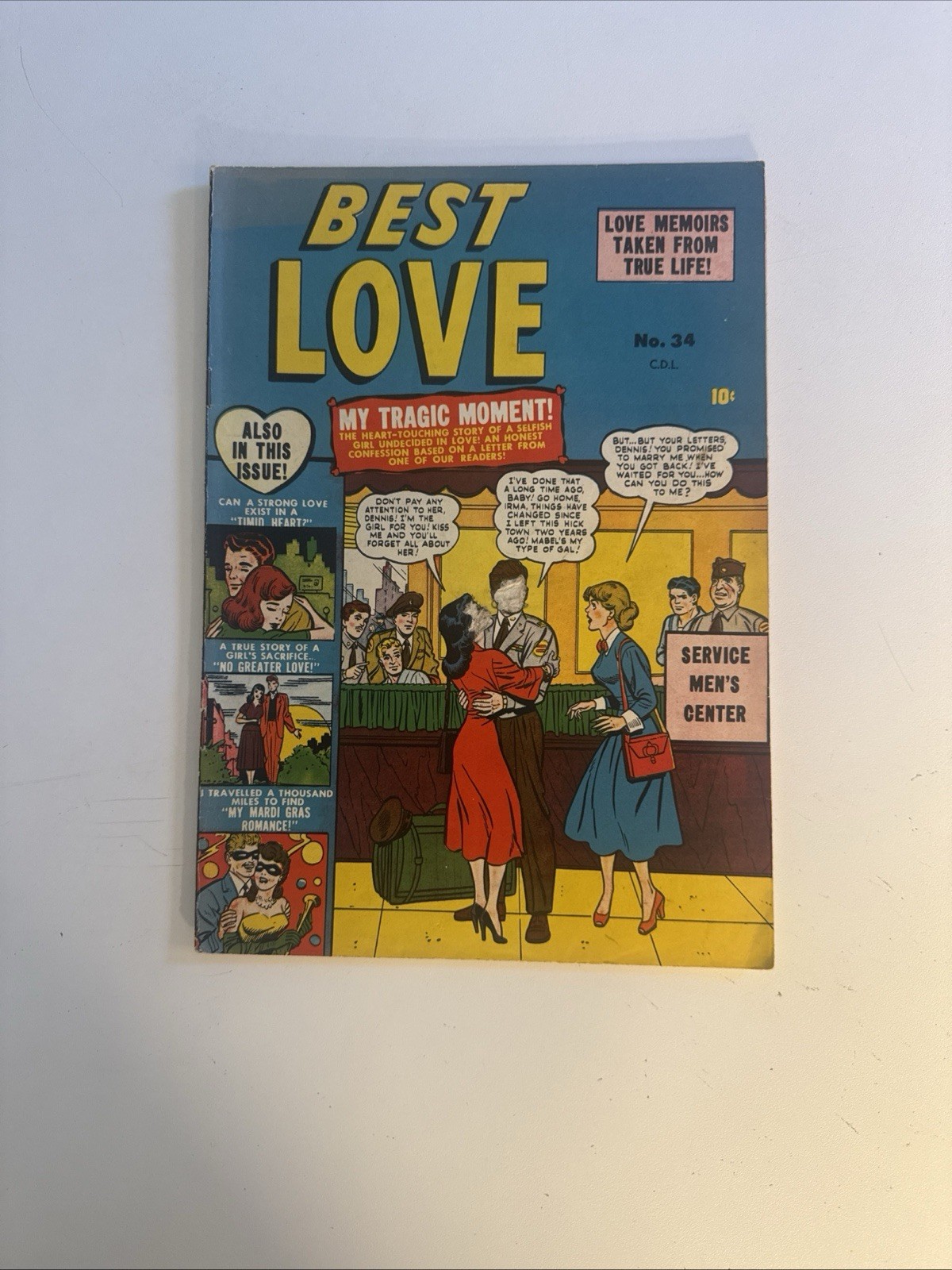 Best Love #33 Canadian Romance Comic  1949 - Read - See Pics