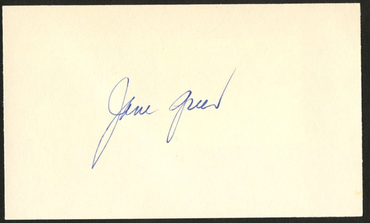 Jane Greer d2001 signed autograph 3x5 card Actress Out of the Past R274 Jane Greer d2001 signed autograph 3x5 card Actress Out of the Past R274