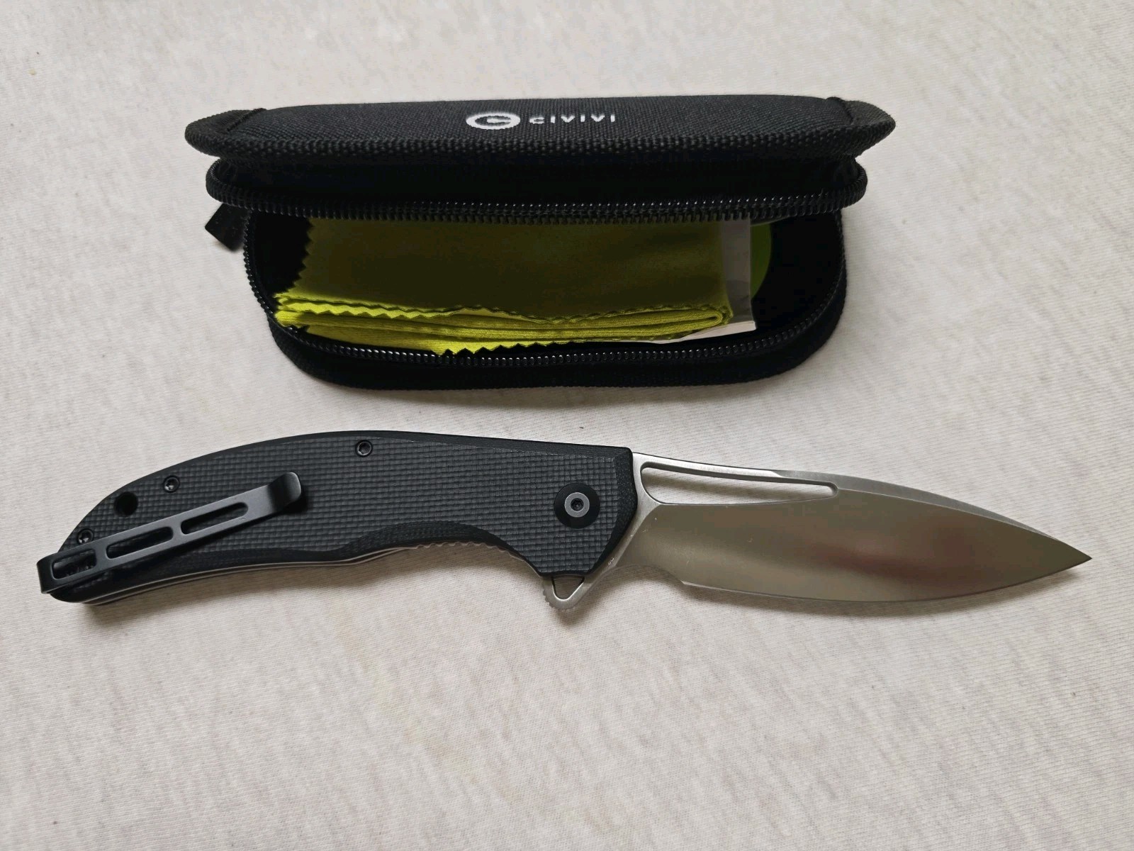  Civivi Shredder  3.7 inch Flipper D2 blade pocket Knife C912C NO BOX BLACK CASE