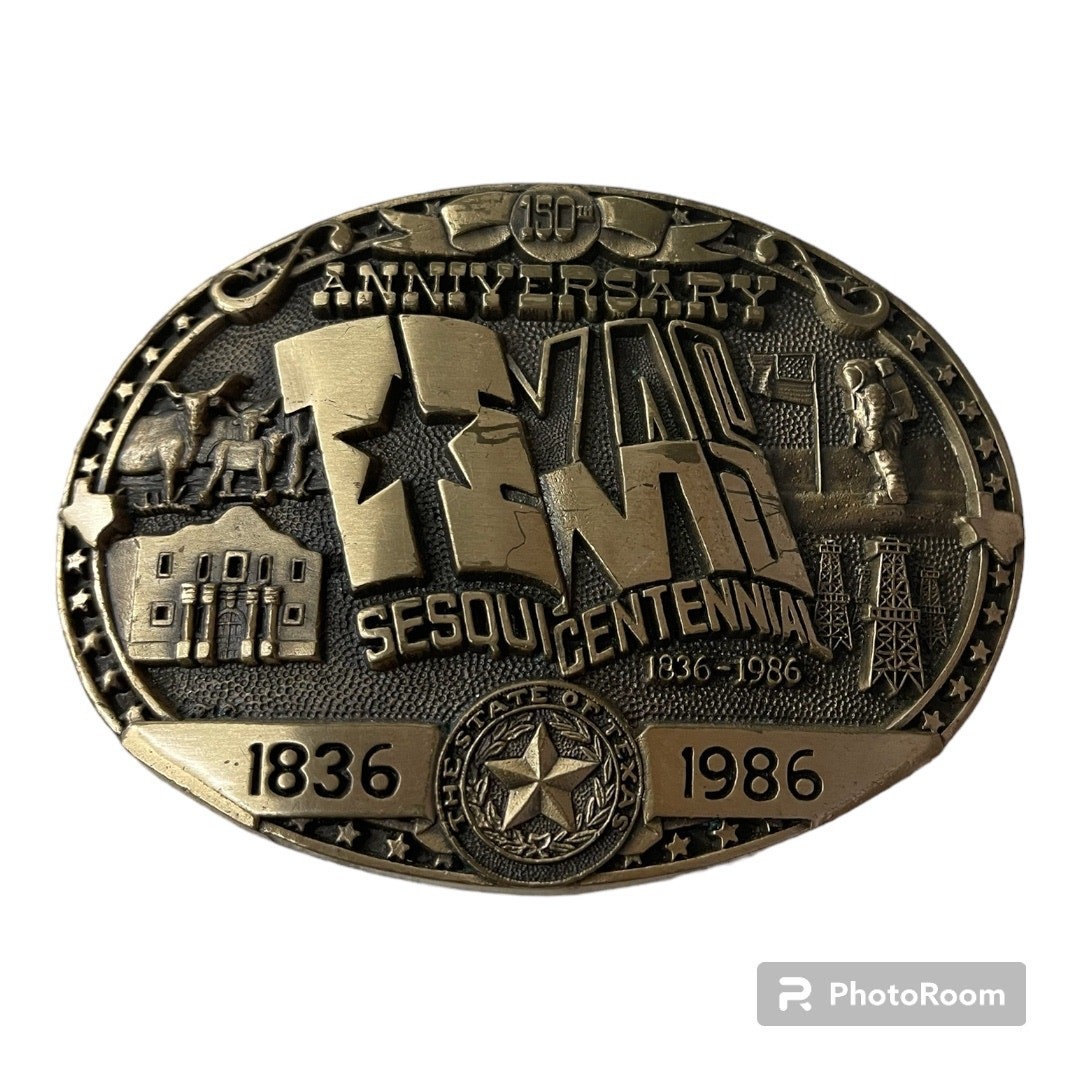 Vintage Texas Sesquicentennial Buckle 1986 Vintage Texas Sesquicentennial Buckle 1986