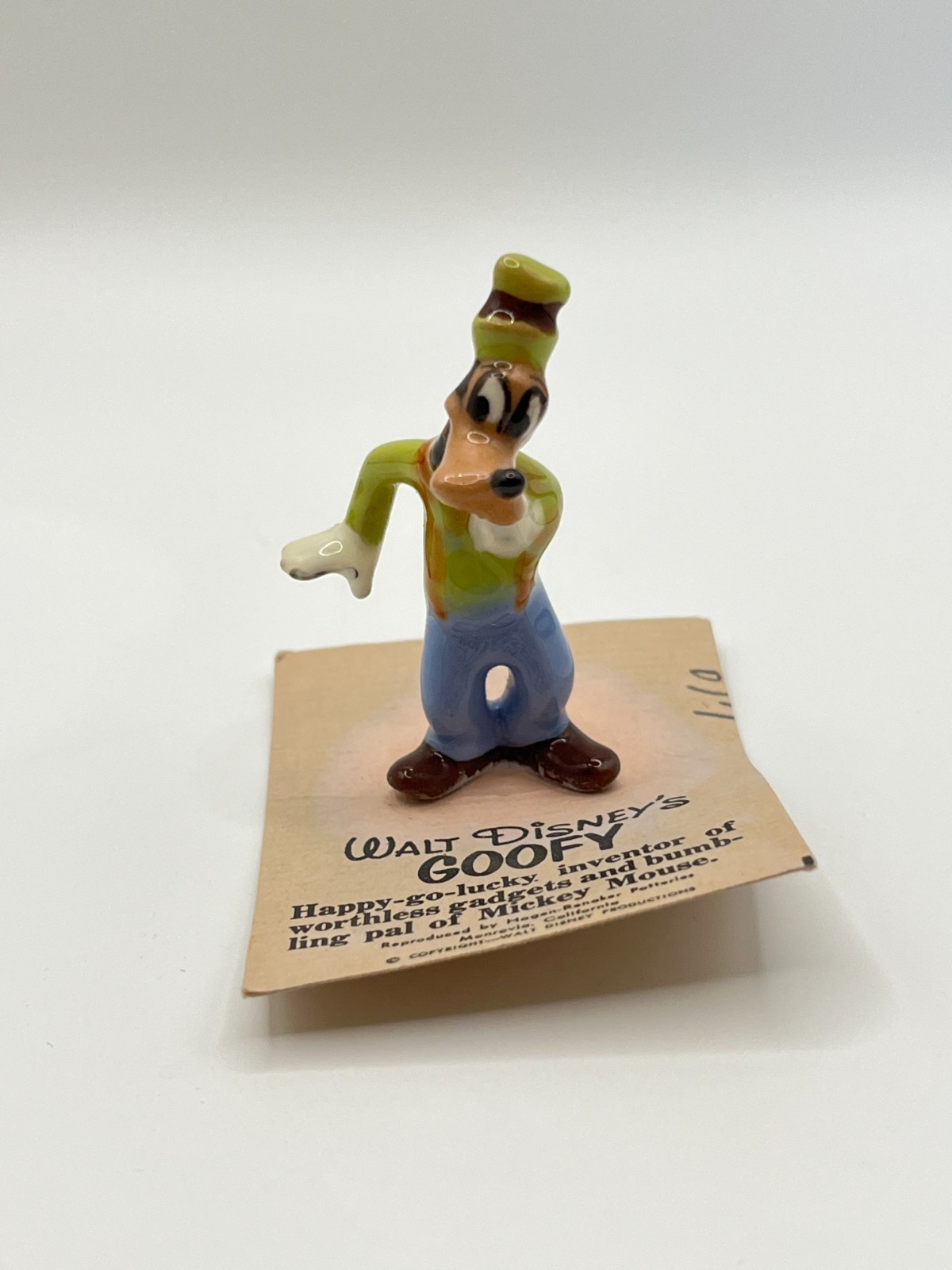 Vintage Hagen Renaker 1950s Goofy Figurine W/ TAG