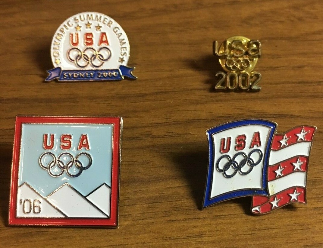 Misc olympic lapel pins - Lot of 4  2000 Sydney, 2002, 2006 and a generic
