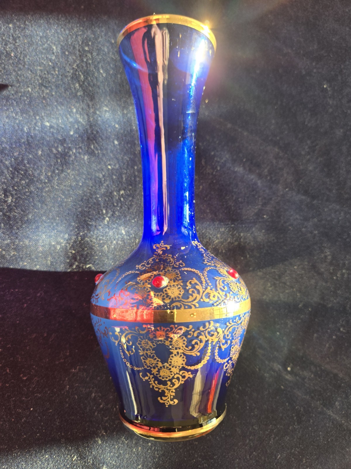 Bohemian Cobalt Blue Czech 8\