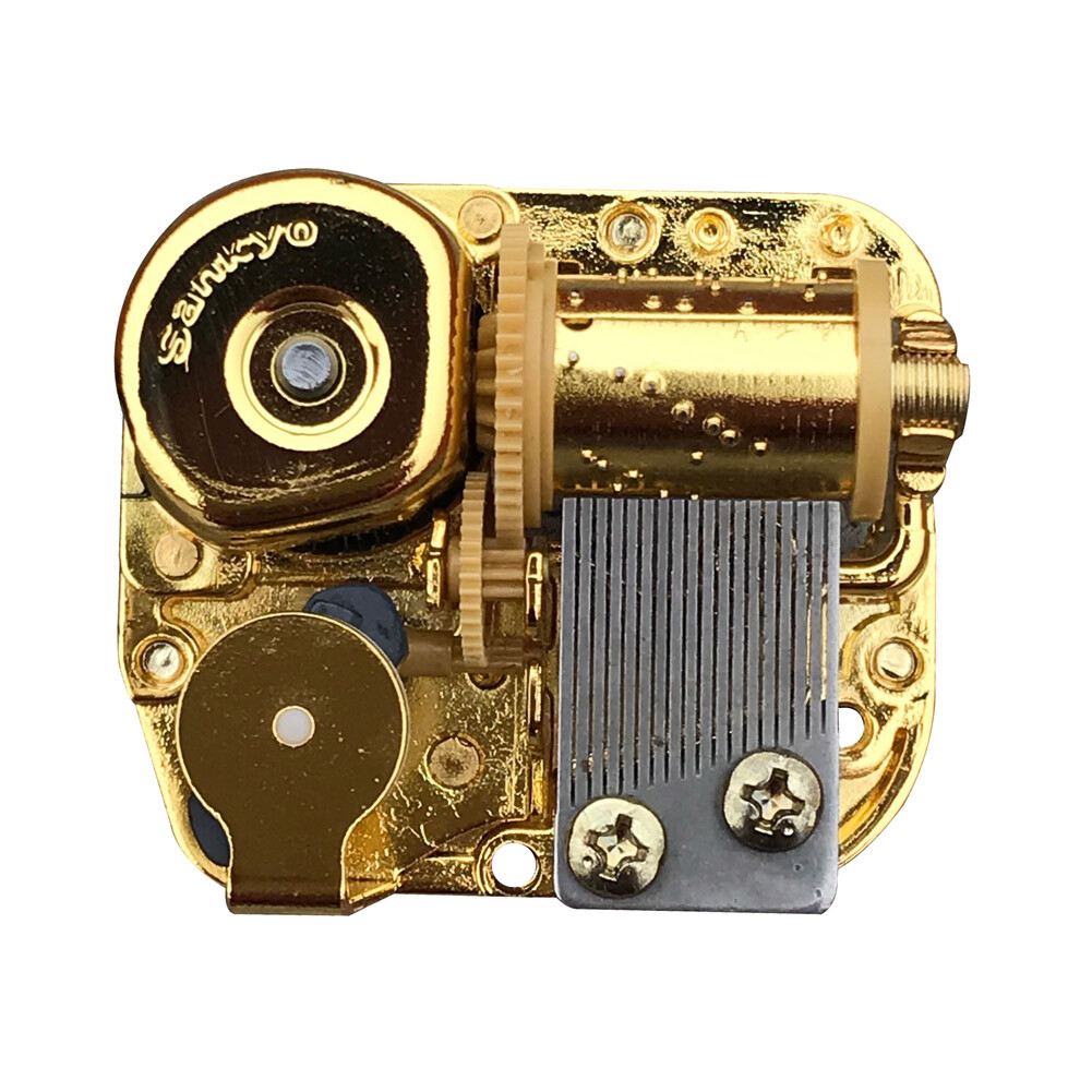 Music Box Parts Mechanism Gold Wind up Sankyo Musical Movement (60 Tunes Option)