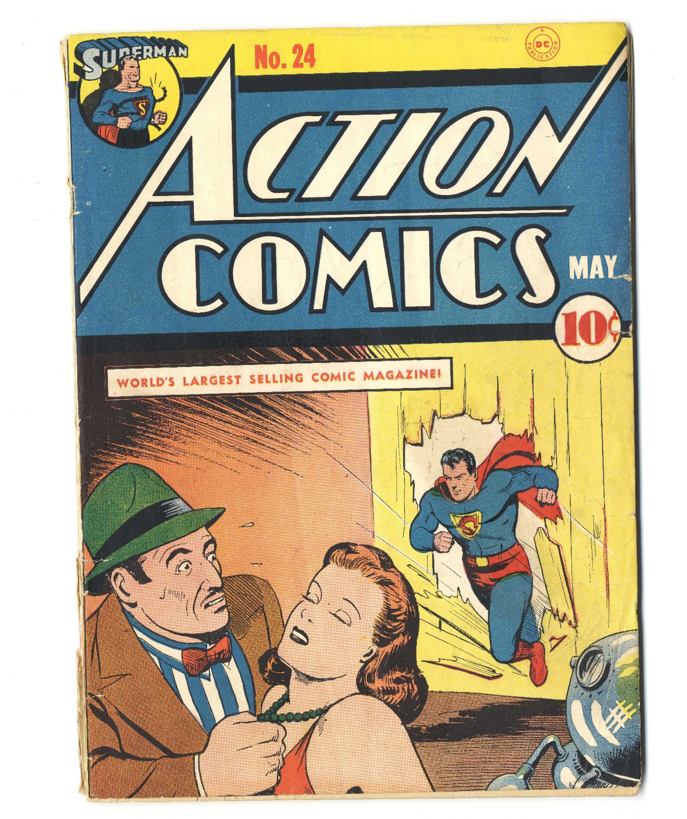 Action Comics #24 May 1940 Early Superman Cover