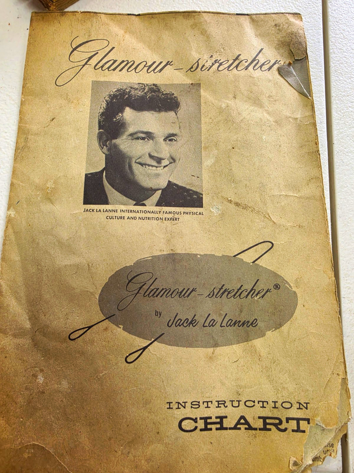 Glamour-Stretcher by Jack LaLanne Instruction Chart Booklet, 1960