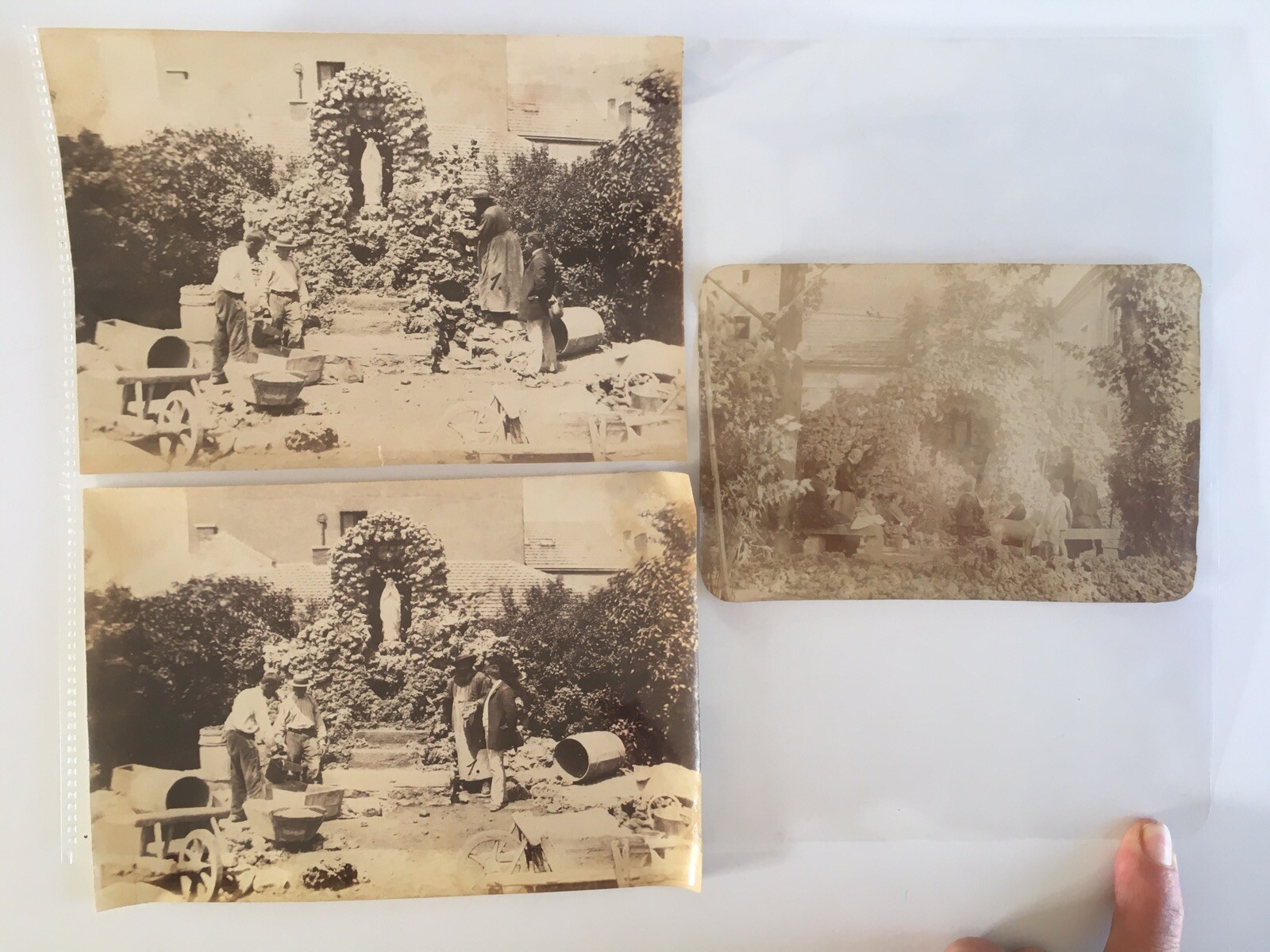 photo albumin cave Notre Dame De Lourdes in CHAROLLES MONTCEAU LES MINES 1887 photo albumin cave Notre Dame De Lourdes in CHAROLLES MONTCEAU LES MINES 1887
