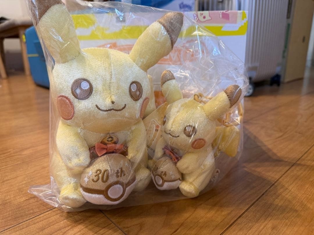 Pokemon 30th Anniversary Pika Pika Pikachu Plush Mascot Set of 2 Pokemon Center