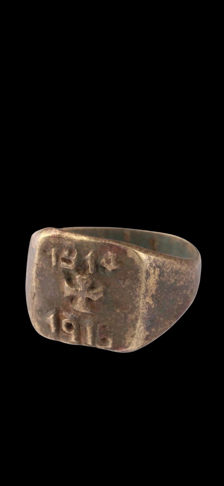 Antique WWI Era Central European Ring Unique Bronze 1914 1915 