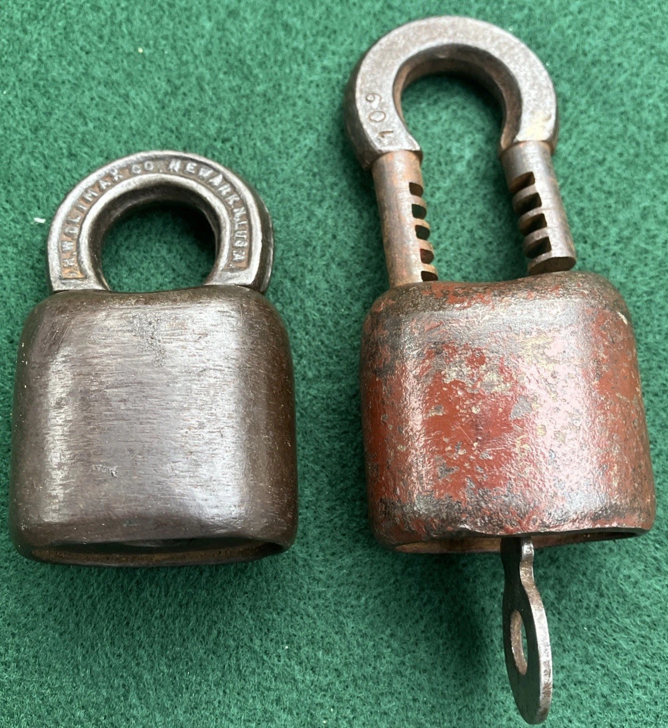 Antique J.H.W. Climax Padlock with Key - Tested ,both Working