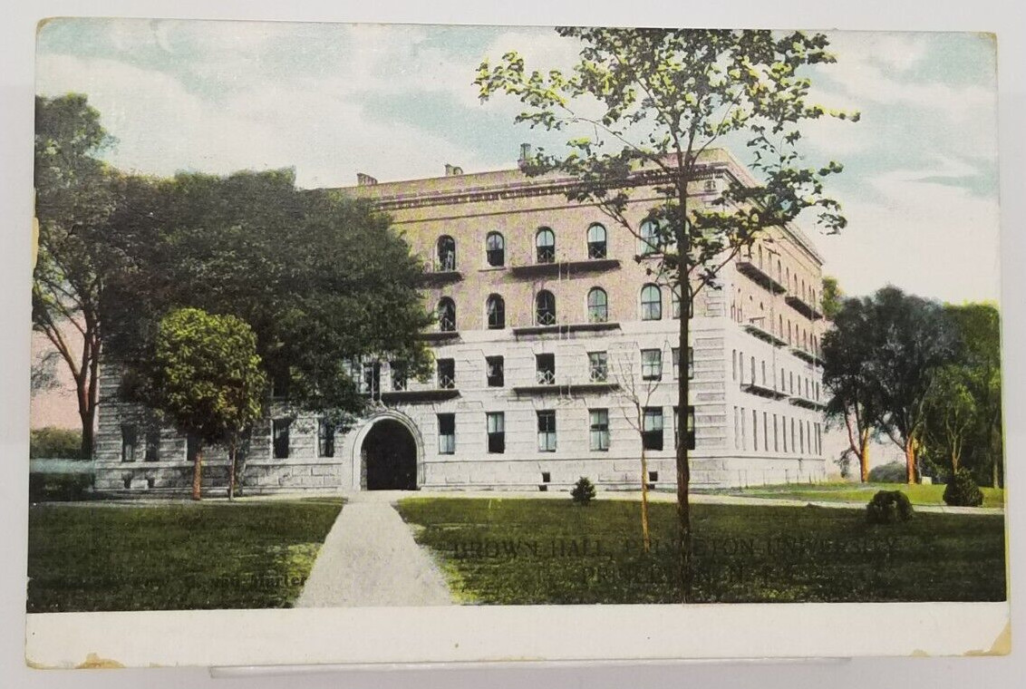 NEW JERSEY Princeton University Brown Hall c1909 Postcard