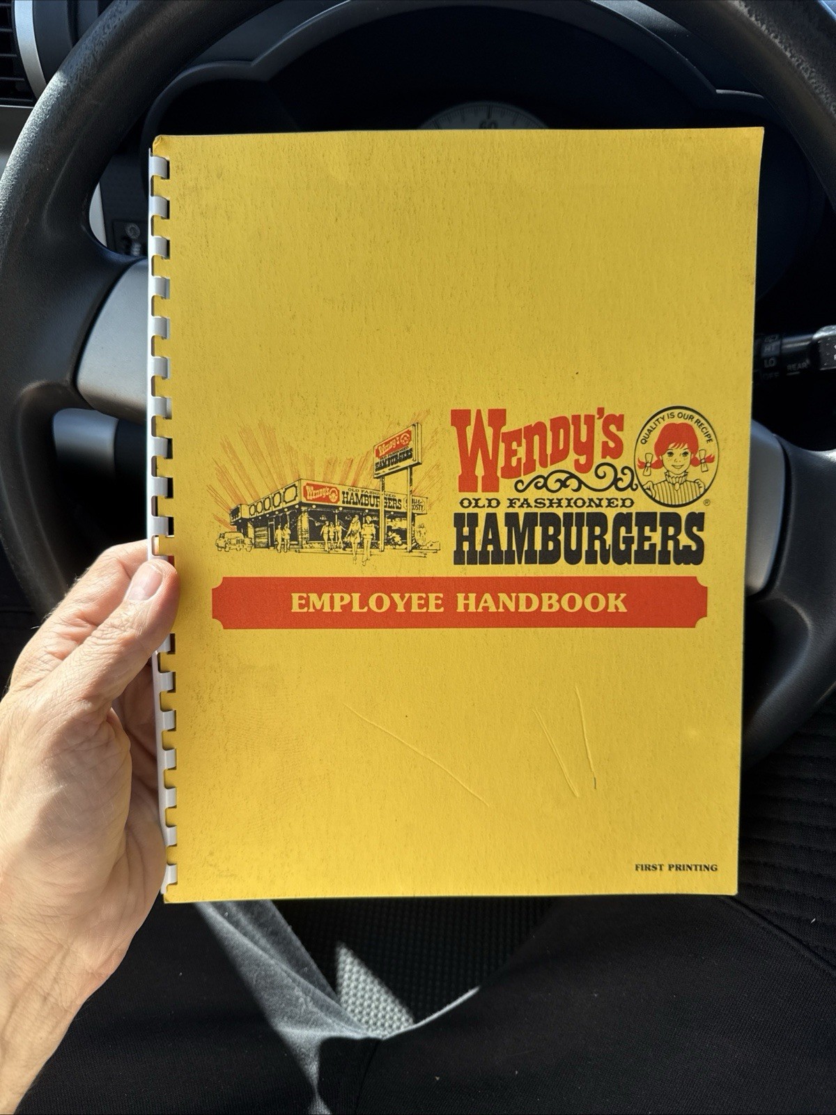 Original Vintage 1970’s WENDY\'S Employee Handbook Very Rare One Of A Kind?