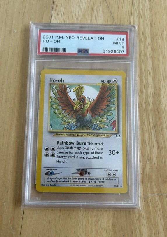 Pokémon 2001 Neo Revelation Ho-Oh 18/64 PSA 9 - Unlimited