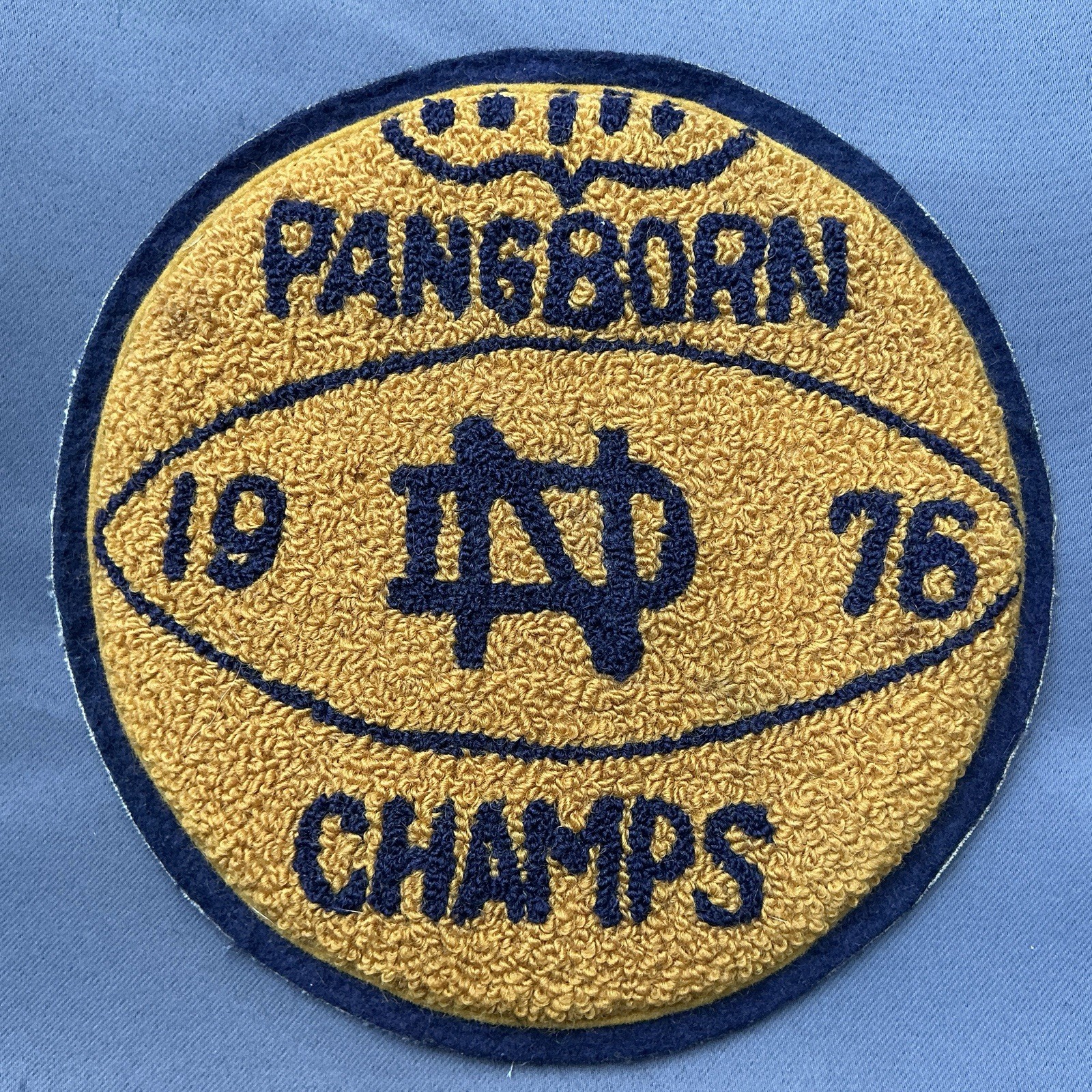 1976 University Notre Dame Pangborn Hall Intramural Basketball Champs Patch VTG