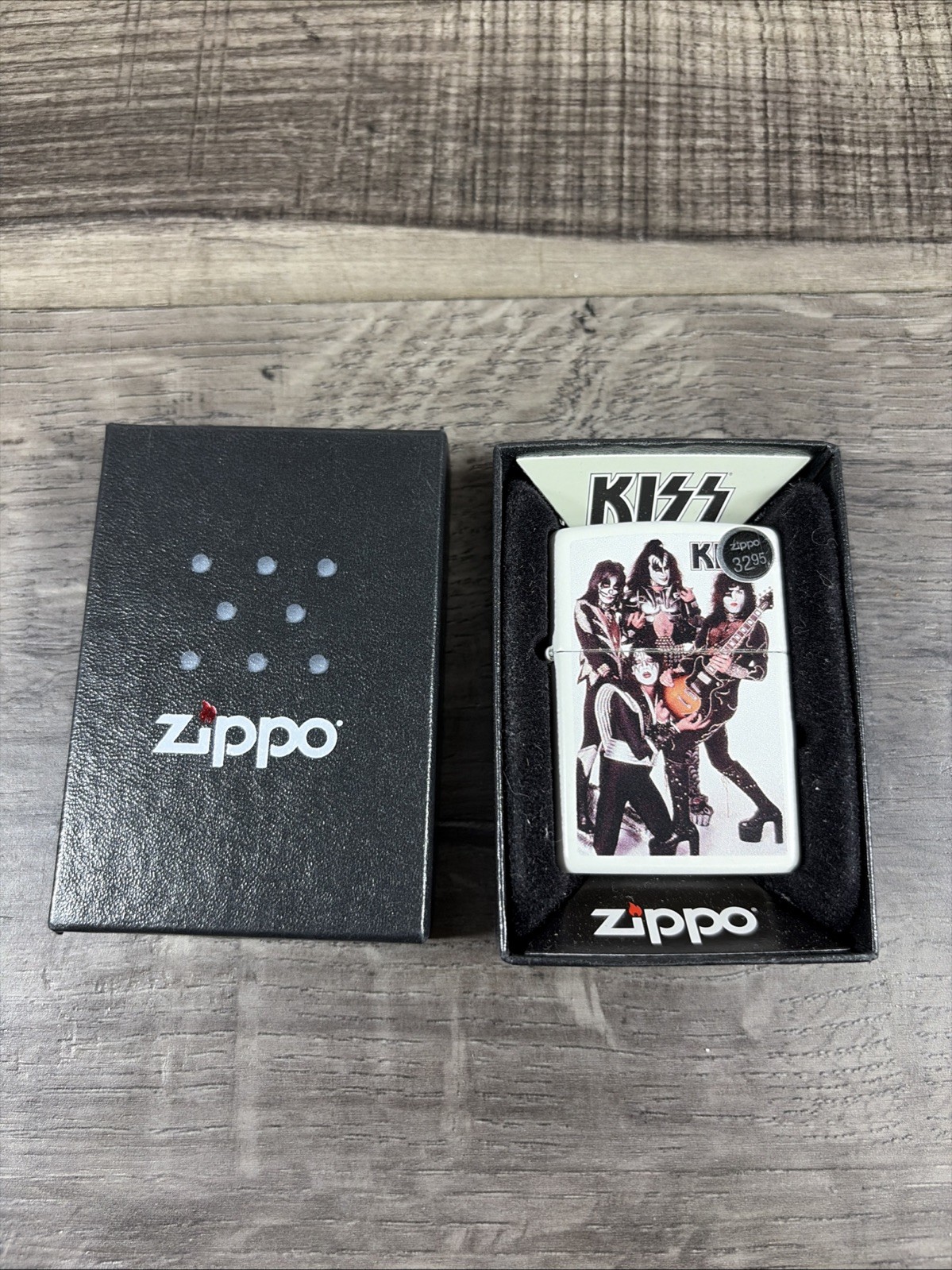 Zippo Windproof Lighter With the Group Kiss, 49017, New In Box Zippo Windproof Lighter With the Group Kiss, 49017, New In Box
