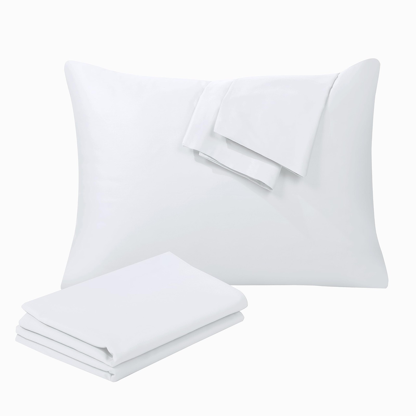 100% Egyptian Cotton Standard Pillow Protectors Set of 2pack, White