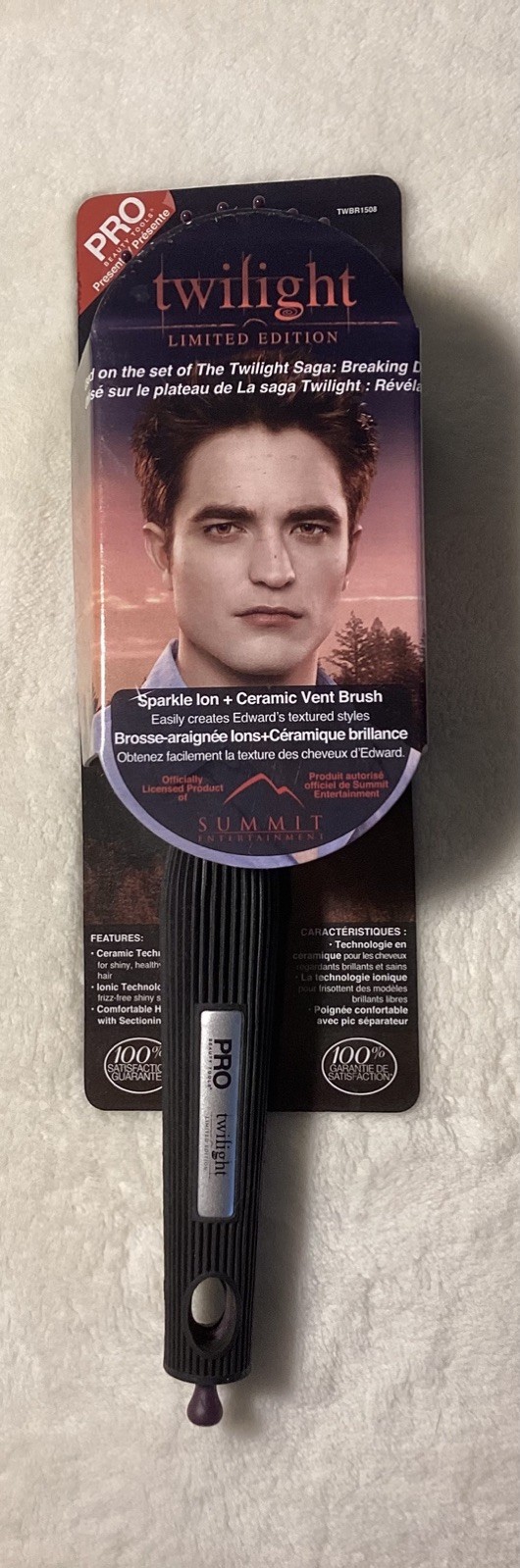 Twilight Pro Beauty Tools Limited Edition Sparkle Ion Ceramic Vent Brush Edward