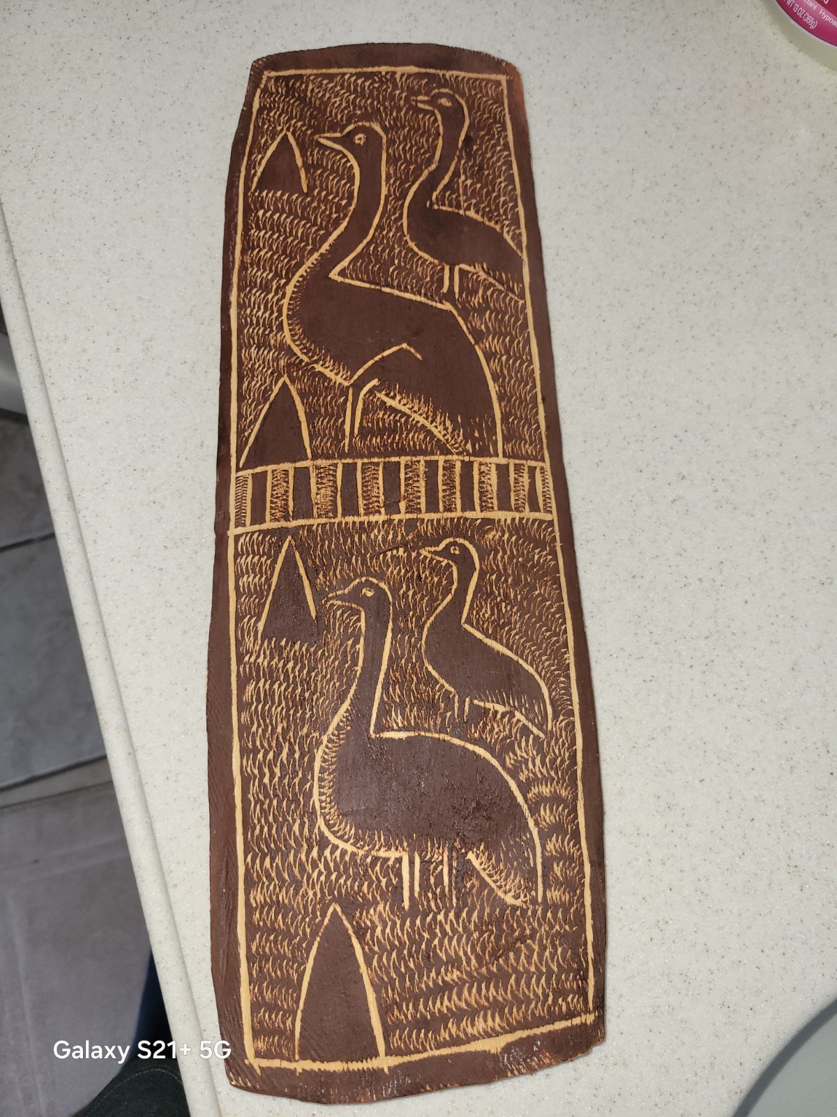 Real Aboriginal Art Hand Carved