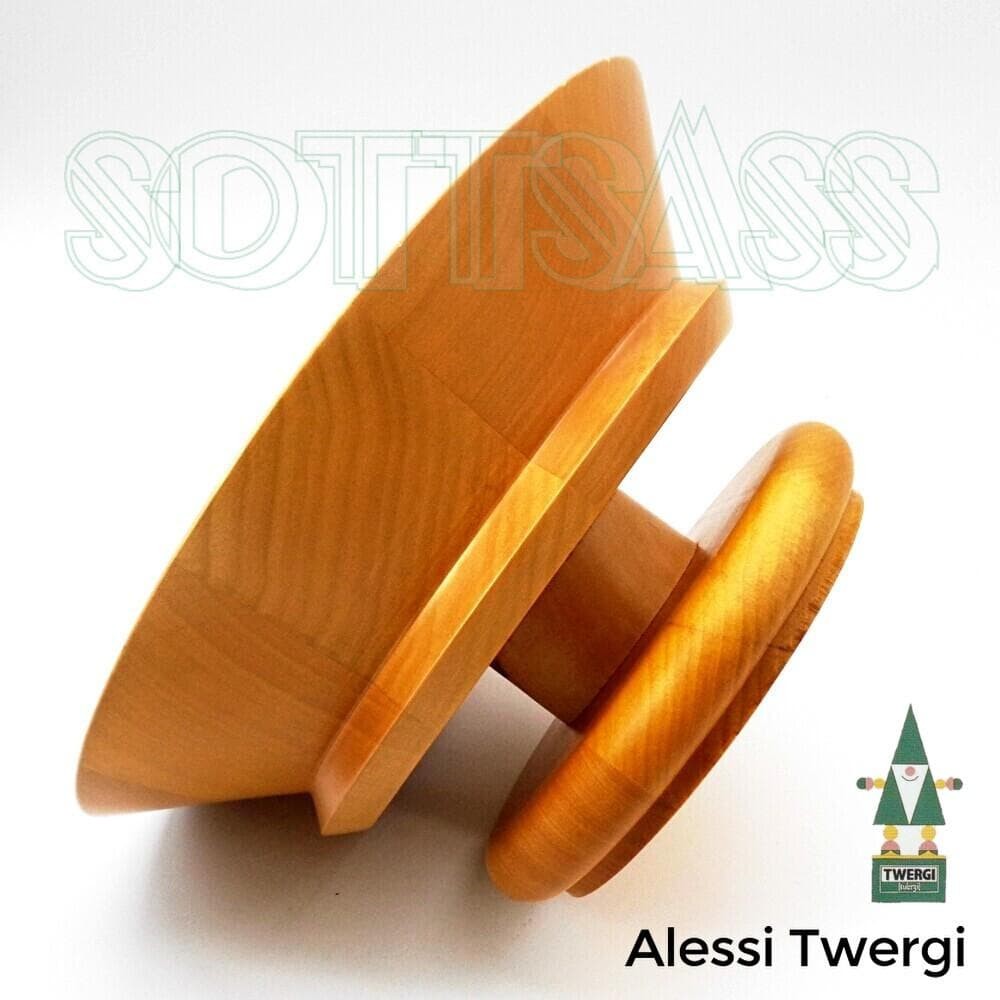 Ettore Sottsass Alessi Twergi Old-Style Wooden Fruit Bowl