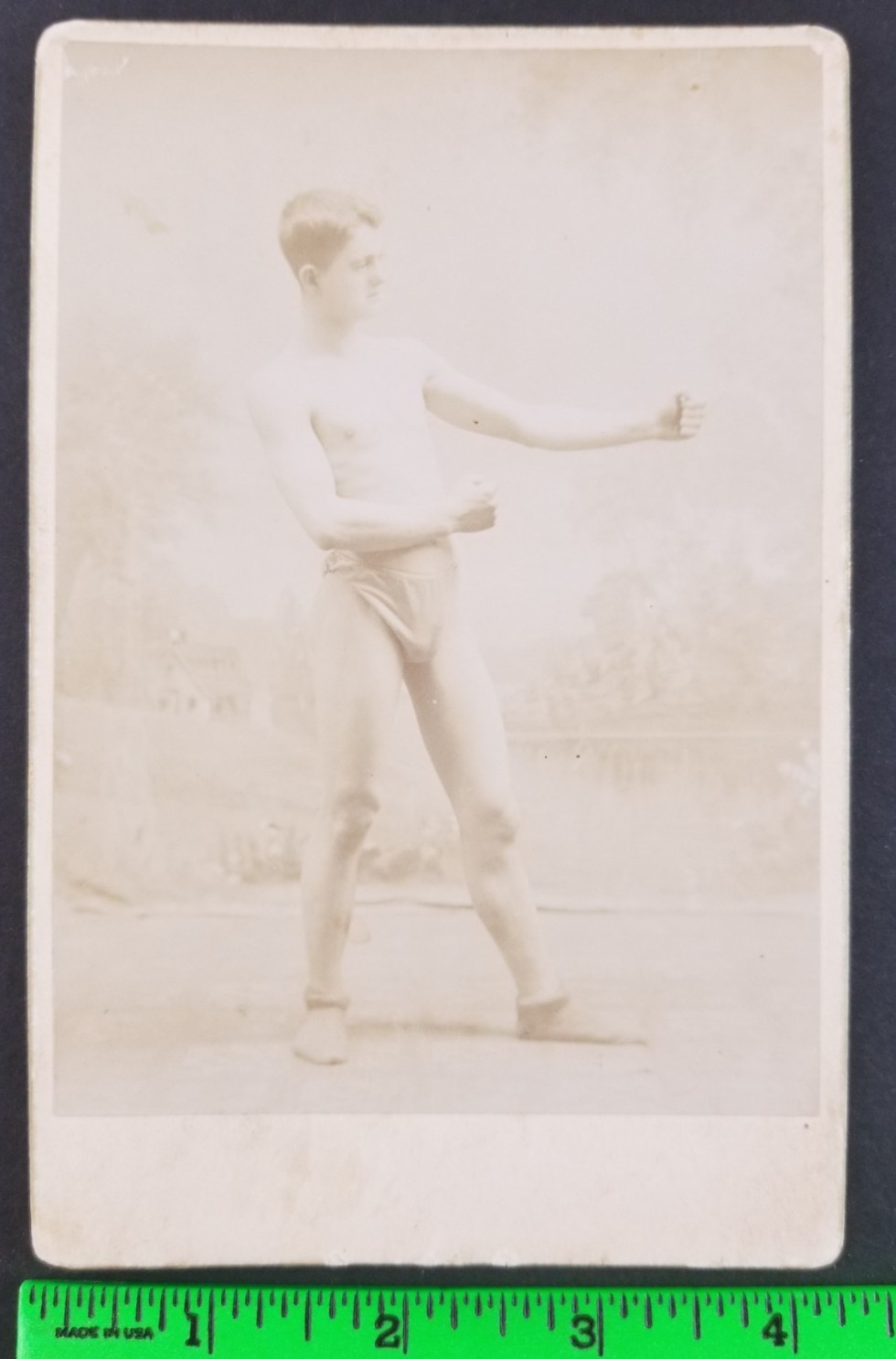 Vintage Frank Erne 1890's Boxing Boxer Cabinet Photo (Has Some Wear)