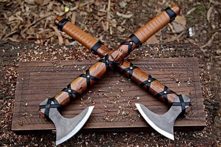 2 Ragnar Axe - Hand-Forged Carbon Steel Camping Axes