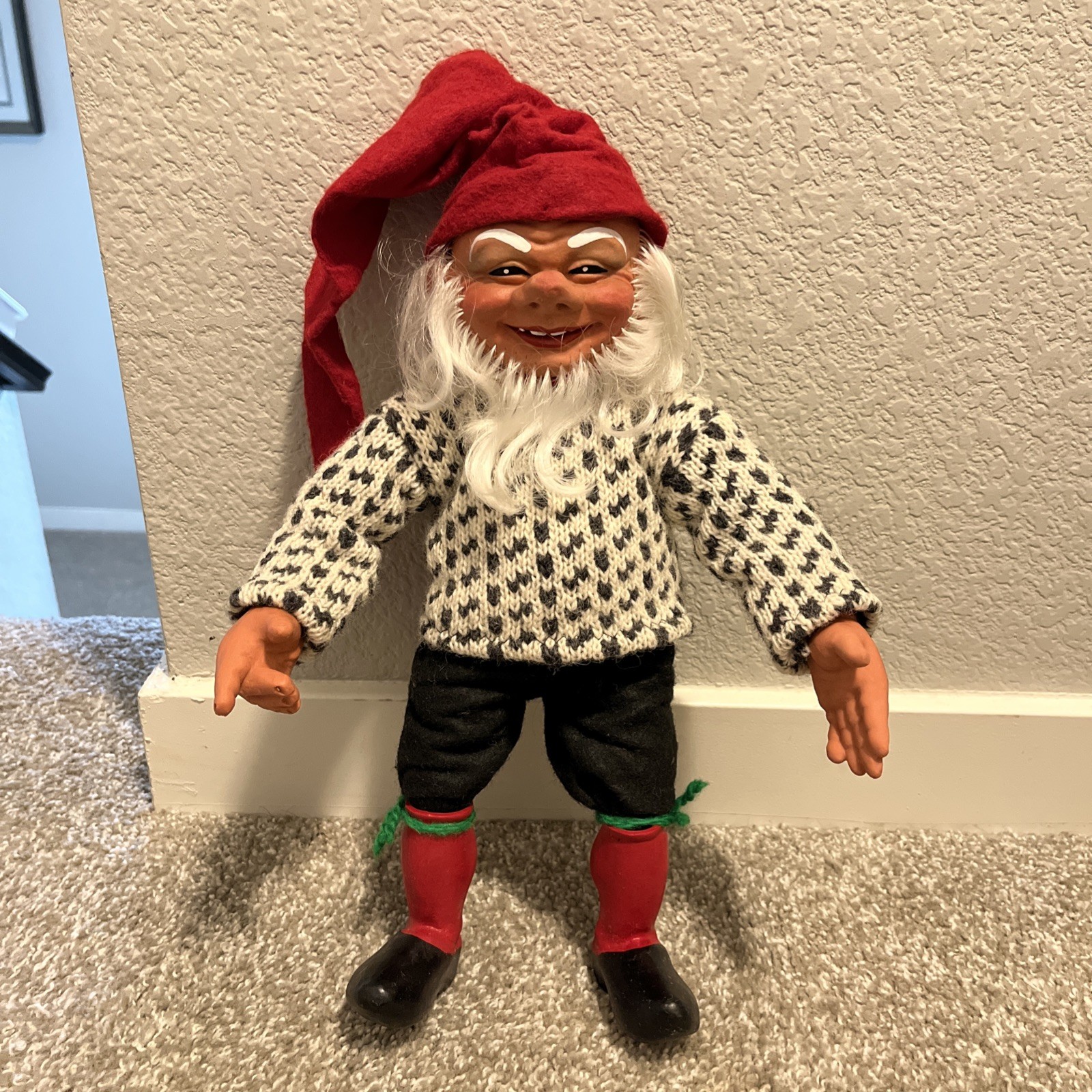 Vintage Arne Hasle Askim Norge Nordic Christmas Folklore Elf Gnome Doll Signed 