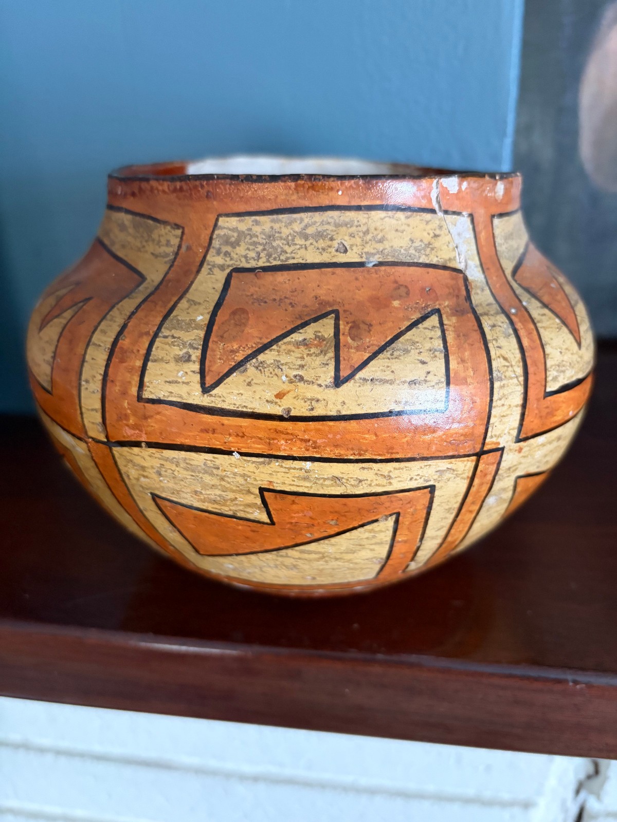 Casas Grandes Mexico pre columbian polychrome pottery some damage still beauty Casas Grandes Mexico pre columbian polychrome pottery some damage still beauty