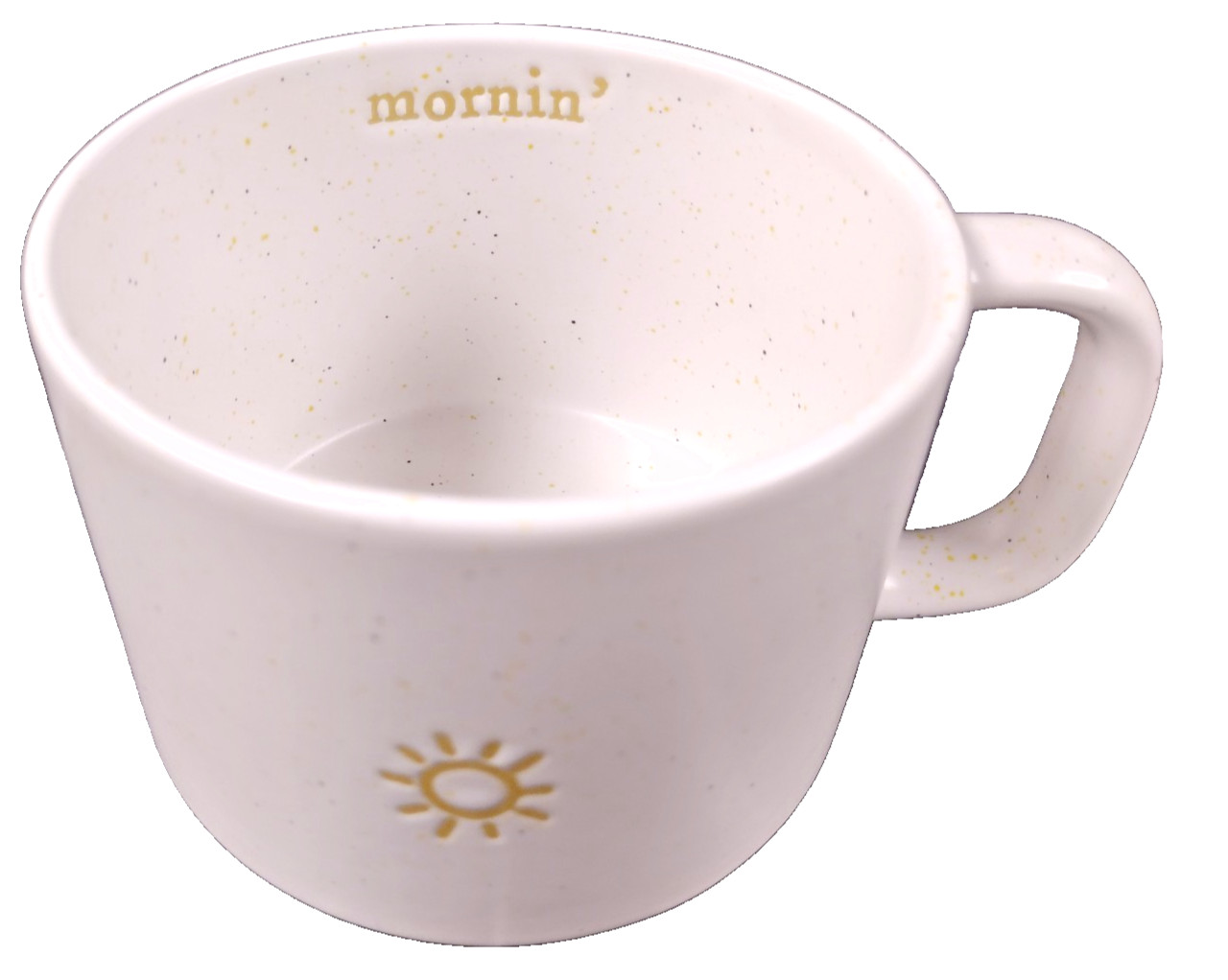 Speckled Black & Yellow Morning Glory 18oz Mug