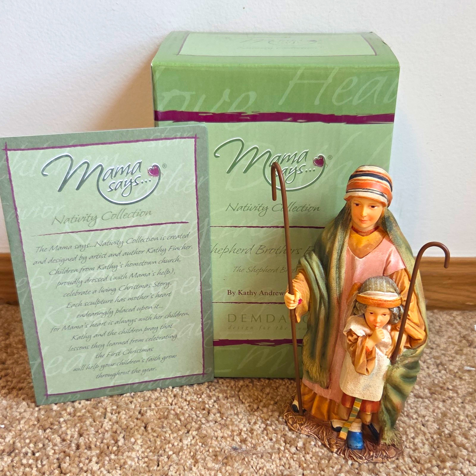 DEMDACO Mama Says... Nativity Collection The Shepherd Brothers Figurine Xmas
