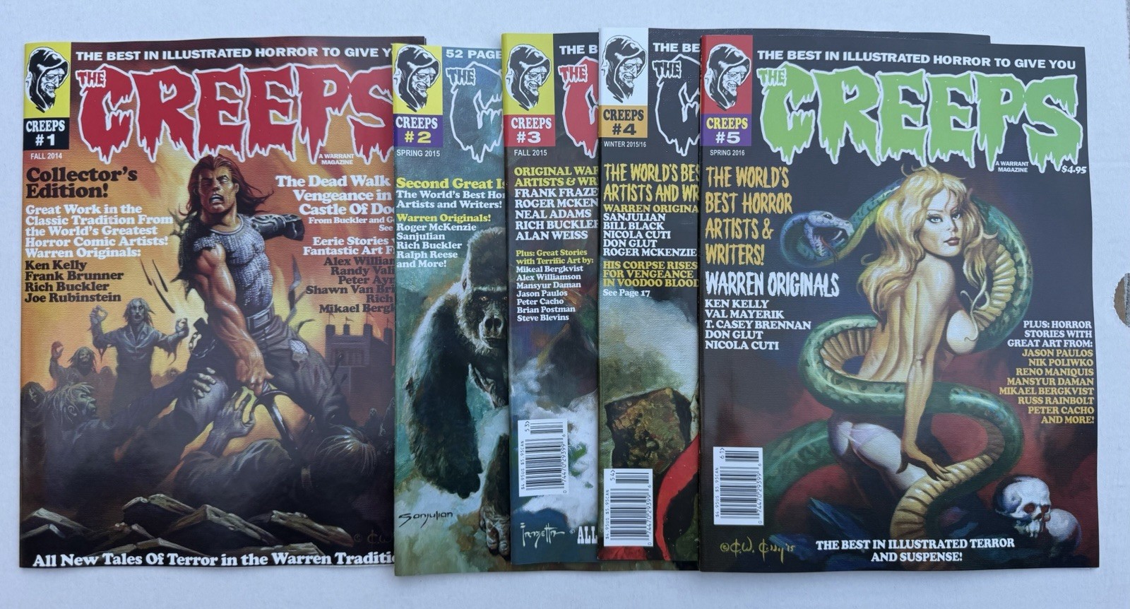 Creeps Magazines #1-32 Complete Set Warrant Publishing Plus Spooktacular Issues Creeps Magazines #1-32 Complete Set Warrant Publishing Plus Spooktacular Issues