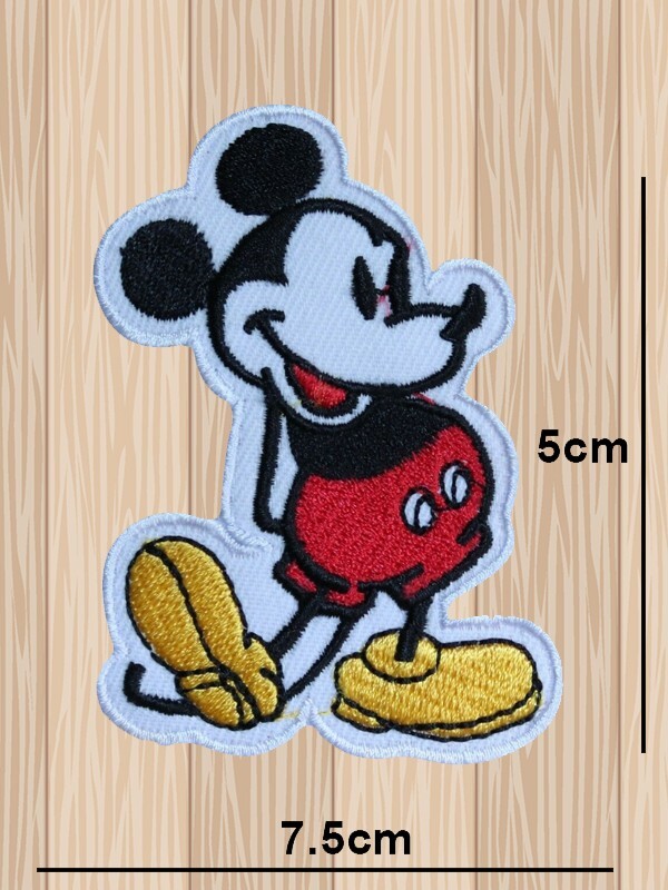 Mickey Mouse Embroidered Patch Iron On Sew On Classic Cartoon Badge Applique Art Mickey Mouse Embroidered Patch Iron On Sew On Classic Cartoon Badge Applique Art