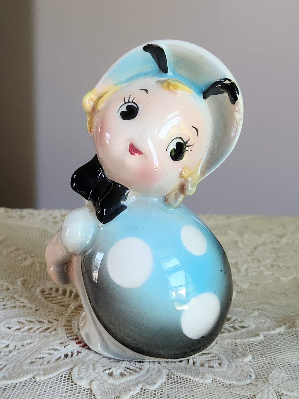 Vintage NORTHERN IMPORTS Blue Ladybug SINGLE Salt or Pepper Shaker JAPAN KITSCH