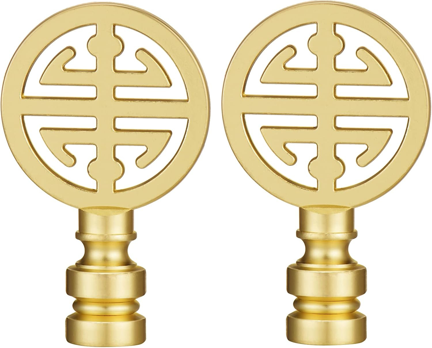 Canomo 2 Packs Oriental Asian Lamp Finial Cap Knob Lamp Decoration for Lamp Shad