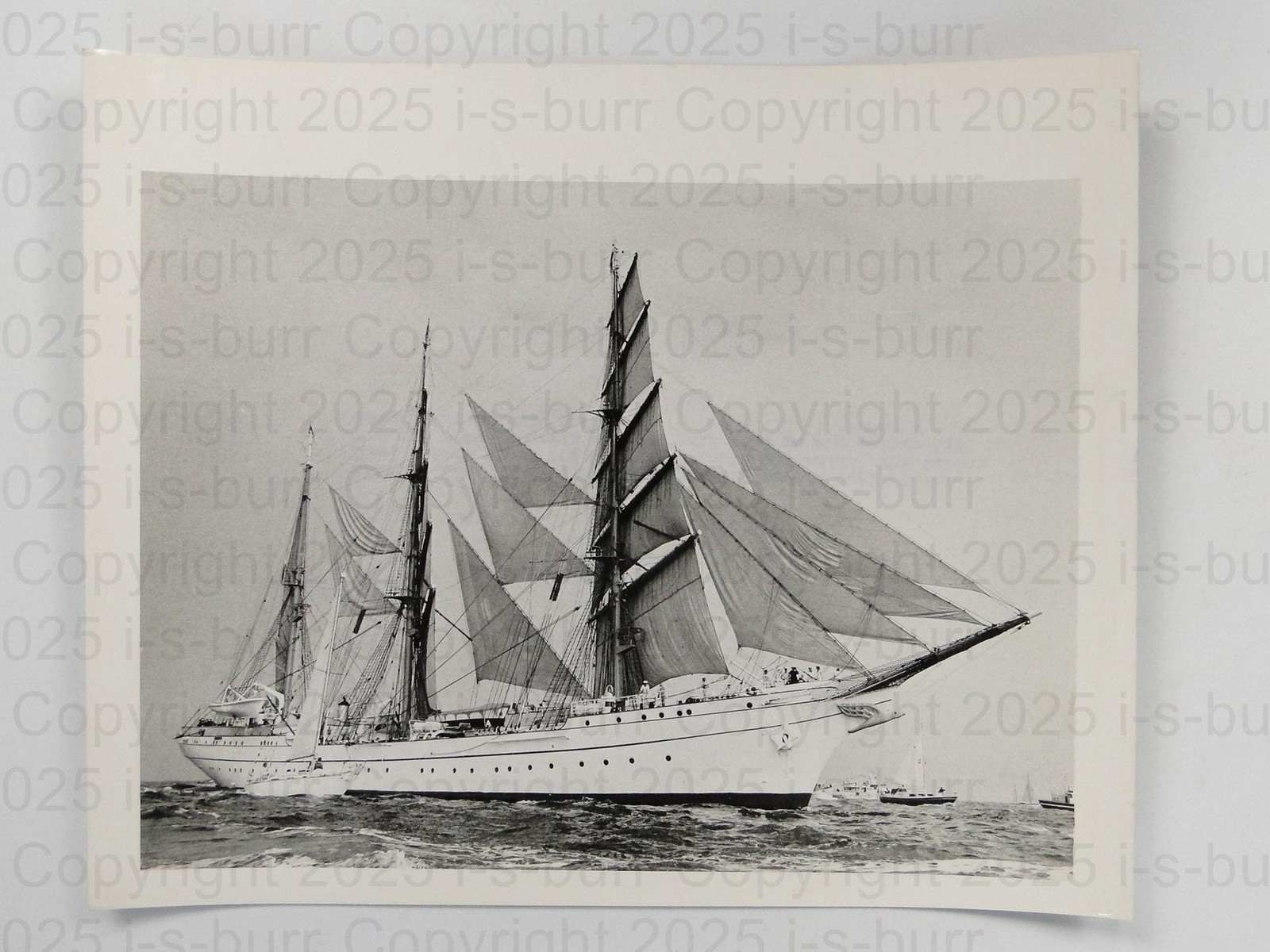 German Tall Ship Gorch Fock Kiel Olympic Regatta 1972 VTG Press Photo