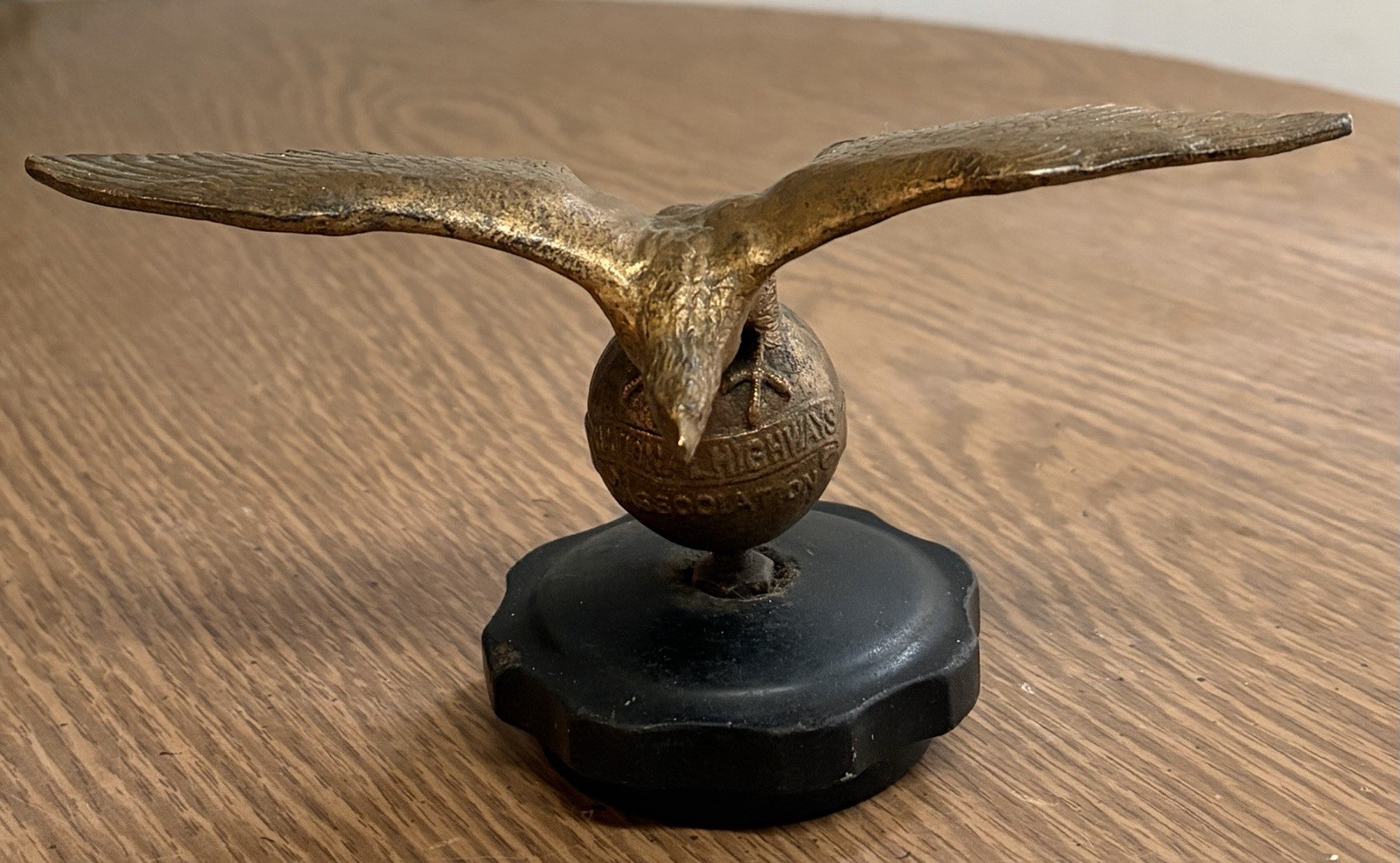 vintage National Highways Association eagle car mascot or hood ornament 1920s