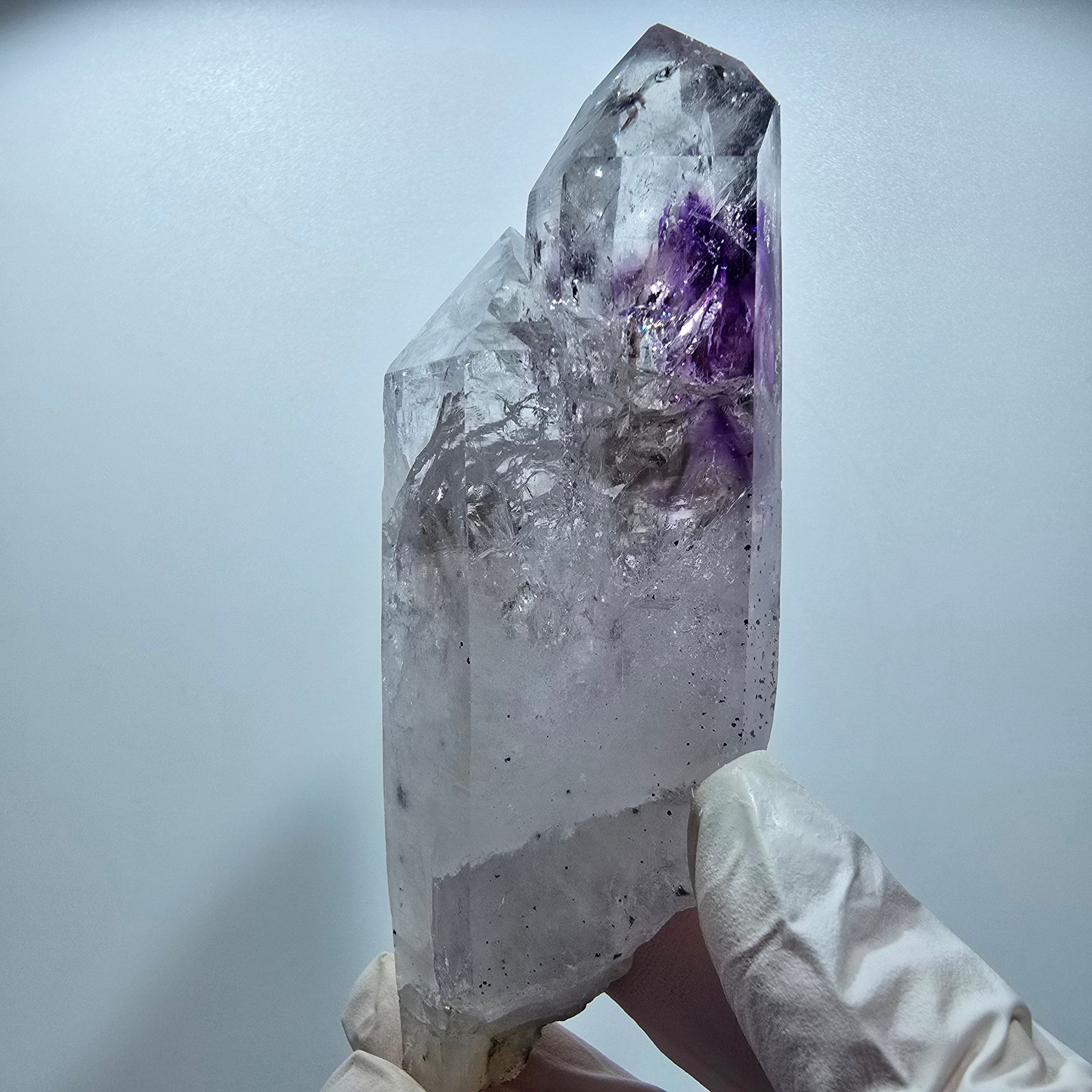 Large Hematite Phantom Amethyst with Analcime Streep Mine Goboboseb Namibia