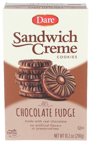 Dare Cookie Fudge Creme 10.2 OZ Pack Of 12