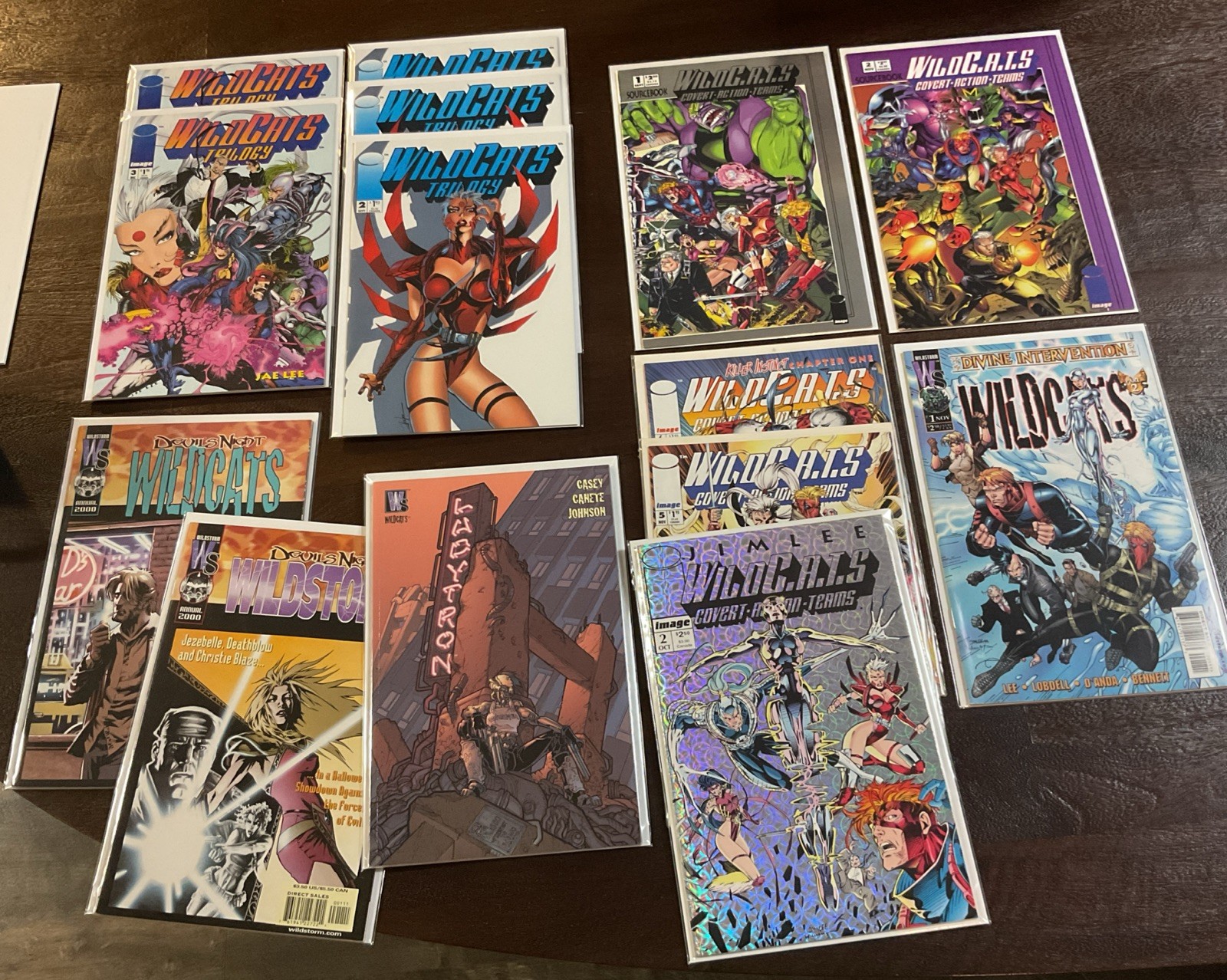 Wildcats Lot Of 14 VF-NM WildC.A.T.S Sourcebook #1,2 +12 Others Pictured Jim Lee